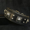 The all Black "Eros" collar 2.5 inch wide by Bestia Dog Gear