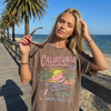 California Coastal Vibes Graphic Tee – Beach Sunset Shirt by Hey Jude Graphic Tees