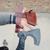 Forged Tool Axe Duo – Textured Steel Heads with Sculpted Hardwood Handles and Leather Sheaths by JW SteelCrafts