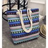 Eye-Catching Fashionable Folding Women Big Size Handbag Ladies Casual Flower Printing Canvas Graffiti Shoulder Bag by Stevvex