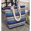 Eye-Catching Fashionable Folding Women Big Size Handbag Ladies Casual Flower Printing Canvas Graffiti Shoulder Bag by Stevvex