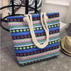Eye-Catching Fashionable Folding Women Big Size Handbag Ladies Casual Flower Printing Canvas Graffiti Shoulder Bag by Stevvex