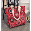 Eye-Catching Fashionable Folding Women Big Size Handbag Ladies Casual Flower Printing Canvas Graffiti Shoulder Bag by Stevvex