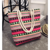 Eye-Catching Fashionable Folding Women Big Size Handbag Ladies Casual Flower Printing Canvas Graffiti Shoulder Bag by Stevvex