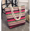 Eye-Catching Fashionable Folding Women Big Size Handbag Ladies Casual Flower Printing Canvas Graffiti Shoulder Bag by Stevvex