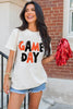 White GAME DAY Funny Letter Printed Casual Tee by Wild and Free Boutique