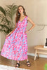 New Summer Abstract Floral V-Neck Maxi Dress – Elegant, Artistic Print, Flattering Silhouette, Sophisticated Glamour by Stevvex