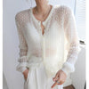 Women’s Mohair Crochet Knit Cardigan by FitiqueFit