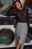 See-through Textured Lace Top