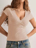 Elegant Wrap V-Neck Slim Fit T-Shirt by Simply Love