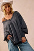 BiBi Mineral Washed French Terry Oversized Sweatshirt by FitiqueFit