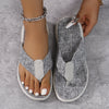 Toe Post Heathered Sandals