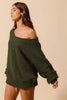 SO ME Loose Fit Exposed Seam Slouchy Boucle Sweater by FitiqueFit