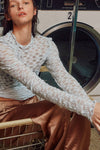 See-through Textured Lace Top