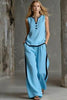 Women's Minimalist Sleeveless Two-Piece Set by FitiqueFit