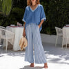 Women's Striped Tunic Top & Casual Trousers Two-Piece Set by FitiqueFit