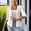 Minimalist Round-Neck Loose Shortsleeve Jacket by FitiqueFit