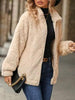 Women's Fuzzy Zip-Up Jacket with Pockets – Soft & Cozy Long Sleeve Outerwear by Stevvex