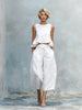 Women's Linen-Blend Sleeveless Two Piece Set with Ruffled Detailing by FitiqueFit