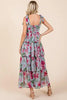 Layered Floral Sweetheart Neck Maxi Dress – Elegant and Romantic Floral Maxi Dress with Feminine Sweetheart Neckline by Stevvex