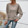 Women’s Textured Round-Neck Long-Sleeve Pullover by FitiqueFit