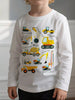 Children's Construction Vehicle Long Sleeve T-Shirt by Simply Love
