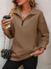 Women's Zipper Turtleneck Pullover Sweatshirt – Loose Long Sleeve by FitiqueFit