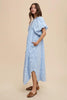 Floral Smock Detail Puff Sleeve Summer Dress – Feminine Floral Smocked Puff Sleeve Dress with Delicate Details for Casual and Special Occasions by Stevvex