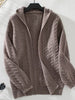 Cable Knit Open Front Hooded Cardigan by Wild and Free Boutique