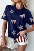 Sequin Star Round Neck Short Sleeve T-Shirt by Simply Love