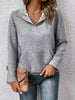 Textured Quarter Snap Sweatshirt by Wild and Free Boutique