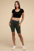 Mineral Wash Wide Waistband Pocket Leggings