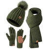 9-color Men's And Women's Knitted Hat Scarf Gloves by My Store