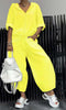 Women’s Cotton Linen Long Sleeve Top and Pants Set by FitiqueFit