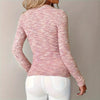 Women's Knitted Slim-Fit Long Sleeve Pullover with Zipper by FitiqueFit