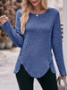 Ribbed Knit Long Sleeve T-Shirt by Simply Love