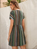 Printed Short Sleeve Mini Dress