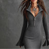 Women's Half Zip Bodycon Dress by FitiqueFit