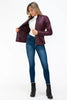 Women Warm Sleek Dual-Zipper Layered Jacket with Cozy Fuzzy Hood Urban Chic & Comfortable Jacket by Stevvex