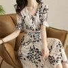 Women's Printed V-neck Dress