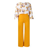 Printed Floral Lace-Up Top & Wide-Leg Pants Set – 4 Colors, S–3XL by FitiqueFit