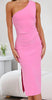 One-shoulder Vest Pleated Dress Women