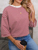 Striped Back Bow Tie T-Shirt by Simply Love