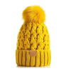 Snow Cap Knitted Hat Unisex Rolled Brim by My Store