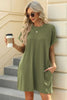 Short Sleeve Mini Dress with Pockets Casual & Stylish Everyday Wear by Stevvex