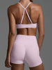 Ruched Sports Bra and High-Waisted Shorts Active Set