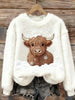 Sweet Crew-neck Top With A Snowman Design by My Store
