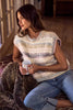 SO ME Soft Fuzzy Multi-Color Stripe Cozy Sweater Top by FitiqueFit
