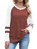 Ribbed Knit Raglan Long Sleeve T-Shirt by Simply Love