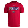 adidas Mens Size Short Sleeve Pre-Game T-Shirt Team Power Red/Orlando City Sc XX-Large Tall by EasyOptionXY